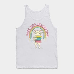 Kids books boost your imagination goat Tank Top